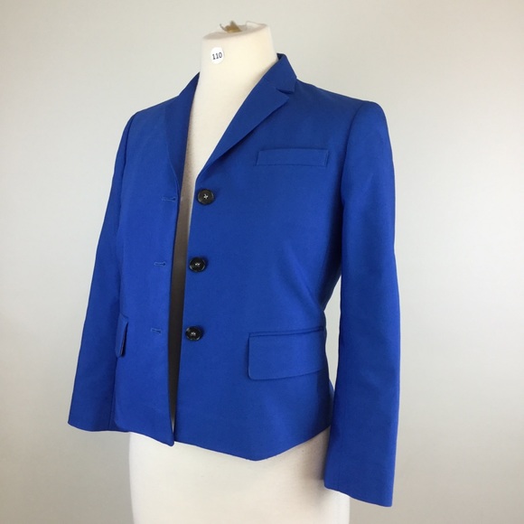 Ann Taylor Blue Three Button Blazer Size 0 - Picture 3 of 5